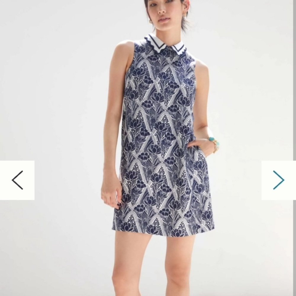 Maeve Lattice Floral Shift Sleeveless Dress Size XSP